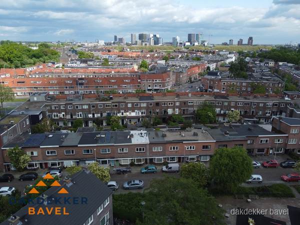 Luchtfoto van daken in woonwijk Bavel Luchtfoto van daken in woonwijk Bavel